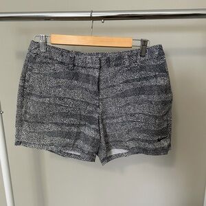 Nike Women's Black and White Athletic Shorts